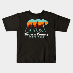 Brown County State Park Camping Bear Nashville Indiana Kids T-Shirt